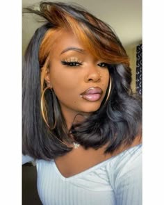 Highlight Brown Bob Wigs Pre Plucked Remy Human Hair Wigs T Part Lace Front Wigs