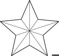 a black and white outline of a star