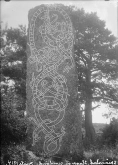 a rock with an intricate design on it