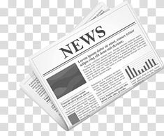 a news paper with the word news on it, transparent background png clipart