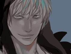 an anime character with blonde hair and blue eyes