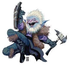 Snow Kobold, Ice Goblin Dnd, Snow Goblin Dnd, Frost Goblin, Ice Goblin, Winter Goblin, Frost Goblins, Dnd Christmas Goblin, Snow Goblin Pathfinder