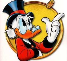 an image of donald the duck pointing to something on his left hand and wearing a top hat