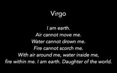 a black and white photo with the words virgo written on it in front of a dark background