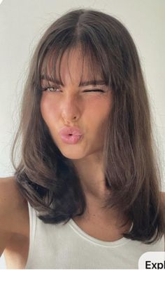 Bangs For Round Face, Bangs With Medium Hair, Fringe Hairstyles, Haircuts Straight Hair, How To Style Bangs, Short Hair With Bangs, Wispy Bangs, Long Layered Hair, Haircuts With Bangs