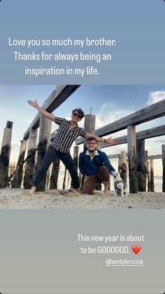 two people posing for a photo with the caption love you so much my brother thanks for always being an inspiration in my life