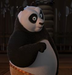 a cartoon panda standing on its hind legs
