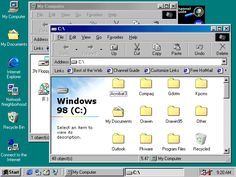 the windows 98 screen shot is shown in this screenshot, it appears to be an image