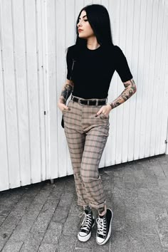 Work Punk Outfit, Alternative Outfits Work, Alternative Fashion Work Outfits, Grunge Outfits For Work, Work Grunge Outfits, Punk Work Outfit, Grunge Office Outfit Edgy, Grunge Business Casual Edgy, Grunge Work Outfit