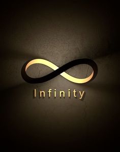 the logo for infiniteity is shown on a dark background