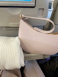 coquette aesthetic purse bag charles n keith pink purse cardigan cute girl Vacation Travel Pink Shoulder Bag, Plane Bags, Pink Handbag, Airplane Bag, Charles Keith Bags, Airplane Purse, Plane Bag, Baby Pink Purse Aesthetic, Coquette Bag