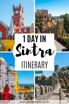 the top ten things to see in sintra itinerary, with text overlay reading 1 day in sintra itiner