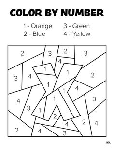 the color by number coloring page for kids