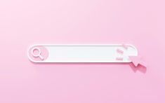 a pink and white sign on a pink background with the letter q cut out from it
