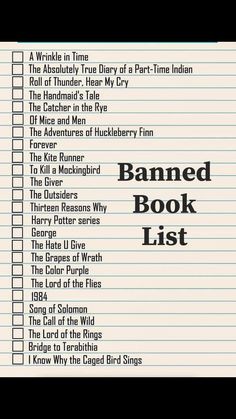 Banned Book List, Banned Books List Reading Challenge, Banned Books Reading Checklist, Banned Books Reading List, Banned Books List, Banned Books List By Year, Banned Books Movie List, Banned Books List 2024, Book Ban List