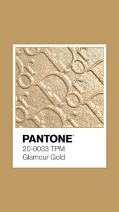pantone's logo with the words, glamour gold
