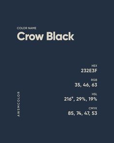 a black and white photo with the words crow black on it