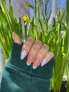#springtime #nailsofinstagram #naildesign #nailartdesigns #nailtrends #nailartaddict #gingham #bluenails Gingham Nails French Tip, Gingham Acrylic Nails, Gingham French Tip Nails, Summer Gingham Nails, Green Gingham Nails, Baby Blue Checkered Nails, Light Blue Checkered Nails, Light Blue Gingham Nails, Spring Gingham Nails