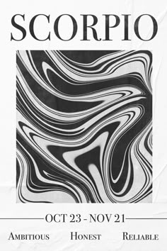 an advertisement for the scorpio exhibition