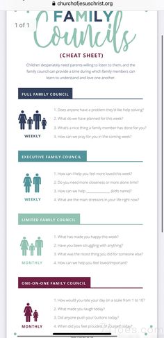 the free printable family council's guide for parents and children to learn how to use