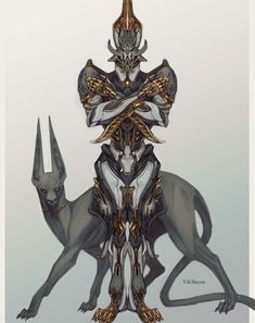 an image of a creature with horns and armor