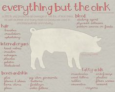 a pig with the words everything but the pink on it's back and side