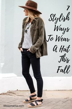 There are tons of hats out there and even more ways to style them, so if you need some Fall fashion inspiration check out these 7 ways. What To Wear With A Hat, Style Hats Women, Wide Brimmed Hat Outfit, Casual Flat Brim Baseball Cap For Fall, How To Style Fall Hats, Everyday Brimmed Hat For Fall, Casual Brimmed Hats For Fall, Casual Everyday Hat For Fall, Brimmed Hat Outfit