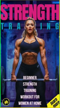 the cover of strength training magazine featuring a female bodybuilding competitor in black tights