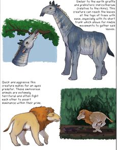 an animal's life cycle is shown in this graphic style, with different types of animals