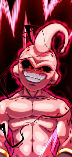 an anime character with red hair and no shirt on, standing in front of a black background