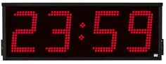 an electronic clock with red numbers on the front and back sides, indicating 9 55