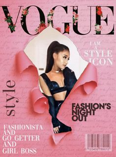 Magazine Cover Backgrounds, Vogue Magazine Covers Birthday, Vogue Aesthetic Magazine Cover, Vogue Magazine Covers Aesthetic Template, Vogue Cover Template, Glamour Magazine Cover Ideas, Vogue Digital Cover, Vogue Magazine Covers Template, Ariana Magazine