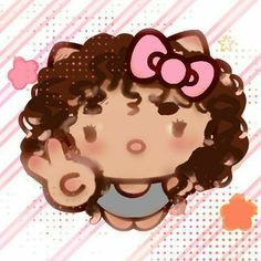 Curly Hair Cartoon, Pink Wallpaper Hello Kitty, Kitty Drawing, Hello Kitty Drawing, Hello Kitty Art, Kitty Wallpaper, Hello Kitty Iphone Wallpaper, Hello Kitty Pictures, Pink Wallpaper Iphone