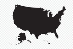 black and white map of the united states clipart - us map png image with transparent background
