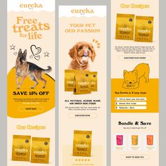 an image of a dog product advertise for euricaa pet food products