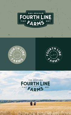four different logos for the fourth line farms