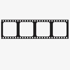 a black and white film strip on a white background