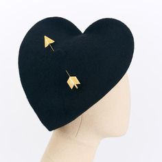 Shaped Beret, Heart Beret, Cupid Hat, Beret With Pins, Beret Pin, Star Shaped Beret, Heart Shaped Bonnet, Funky Beret, Heart Shaped Beret