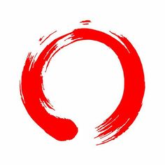 Meditation Room Decor Ideas, Red Circle Design, Red Zen Circle Symbol, Traditional Japanese Art, Zen-inspired Home Decor, Red Enzo, Red Enso Symbol Art, Red Enso Symbol, Red Enso Symbol On Black Background