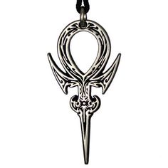 Gothic Egyptian Ankh Pendant Life Force Jewelry Kemetic Necklace, http://www.amazon.com/dp/B007H4P5FM/ref=cm_sw_r_pi_awdm_fzU3vb1RJGBEN Ankh Necklace Tattoo, Elegant Ankh Design, Vampire Ankh Tattoo, Camarilla Ankh, Gothic Ankh Meaning, Gothic Ankh Tattoo Ideas, Egyptian Scepter Necklace, Vampire Ankh Symbol, Gothic Ankh