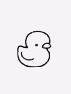 a black and white drawing of a rubber ducky