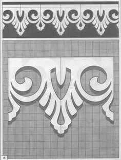 a drawing of a decorative design on the wall