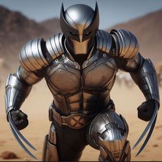 an image of a man in armor standing in the desert