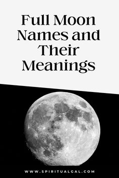 full moon names and their meanings