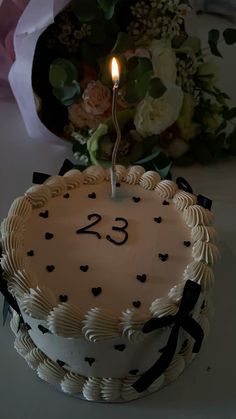 a birthday cake with the number twenty three on it