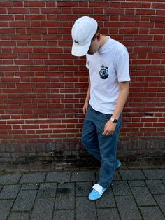 samba lt shoe. Stussy cap and shirt. Carhartt jeans Samba Lt Outfit, Men’s Sambas Outfit, Blue Sambas Outfit, Blue Sambas Outfit Men, Samba Lt, Blue Shoes Outfit, Stussy Cap, Skate Fits, Light Blue Shoes