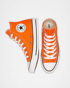 Women's Converse Shoes & Sneakers. Converse Orange Converse, Womens High Top Shoes, Pride Converse, Converse Shop, Custom Converse, All Star Shoes, Converse Chuck Taylor All Star, Chuck Taylor Sneakers, Converse Shoes