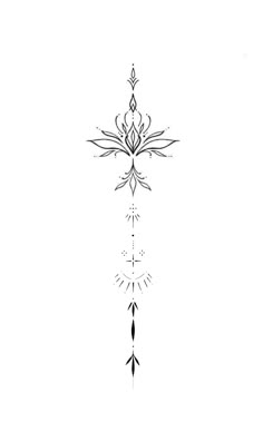 a black and white drawing of a cross with arrows