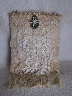 Lace Embellished Purse, Vintage Lace Bag/laces, Vintage Lace Beaded Bag, Vintage Lace And Rhinestone Purse, Victorian Style Lace Purse, Antique Lace Trim Bag, Vintage Handmade Lace Bag, Handmade Lace Purse, Antique Lace And Linen Bag