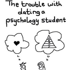 the trouble with dating a psychholy student is shown in black and white